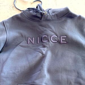 Blue nicce pullover hoodie. Size large